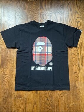 Bape Black Burberry ape t shirt